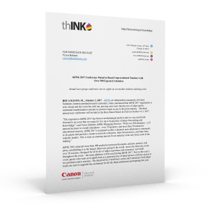 thINK 2017 Press Release