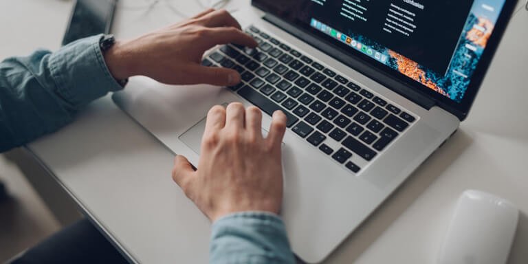 Person working on computer