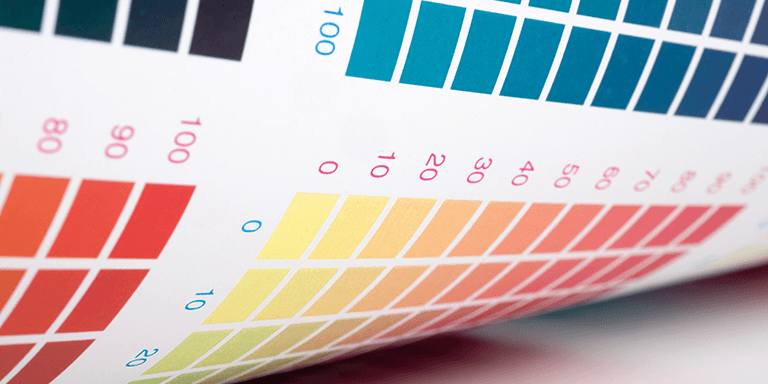 page with color charts on it